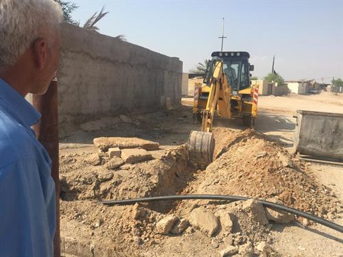 حذف شبکه قدیم ذخیره آب مخازن در منطقه گلزار شهداء